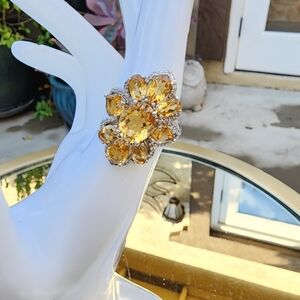 CITRINE Sterling Silver 925 Ring Size 9